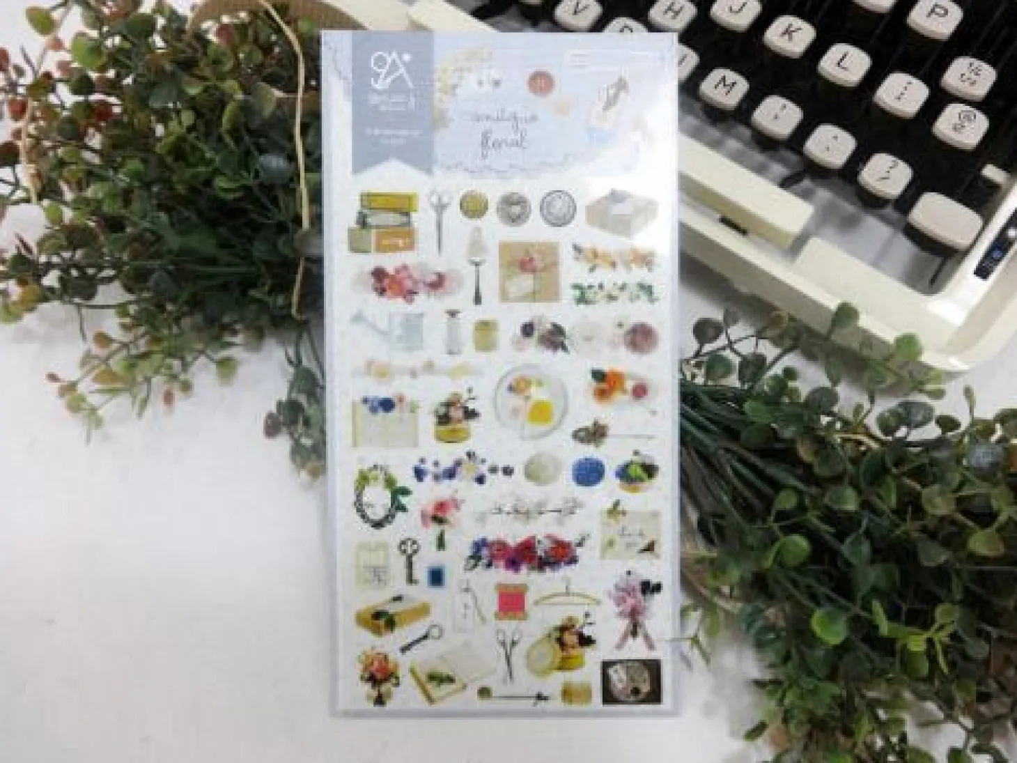 Antique Floral Deco Sticker