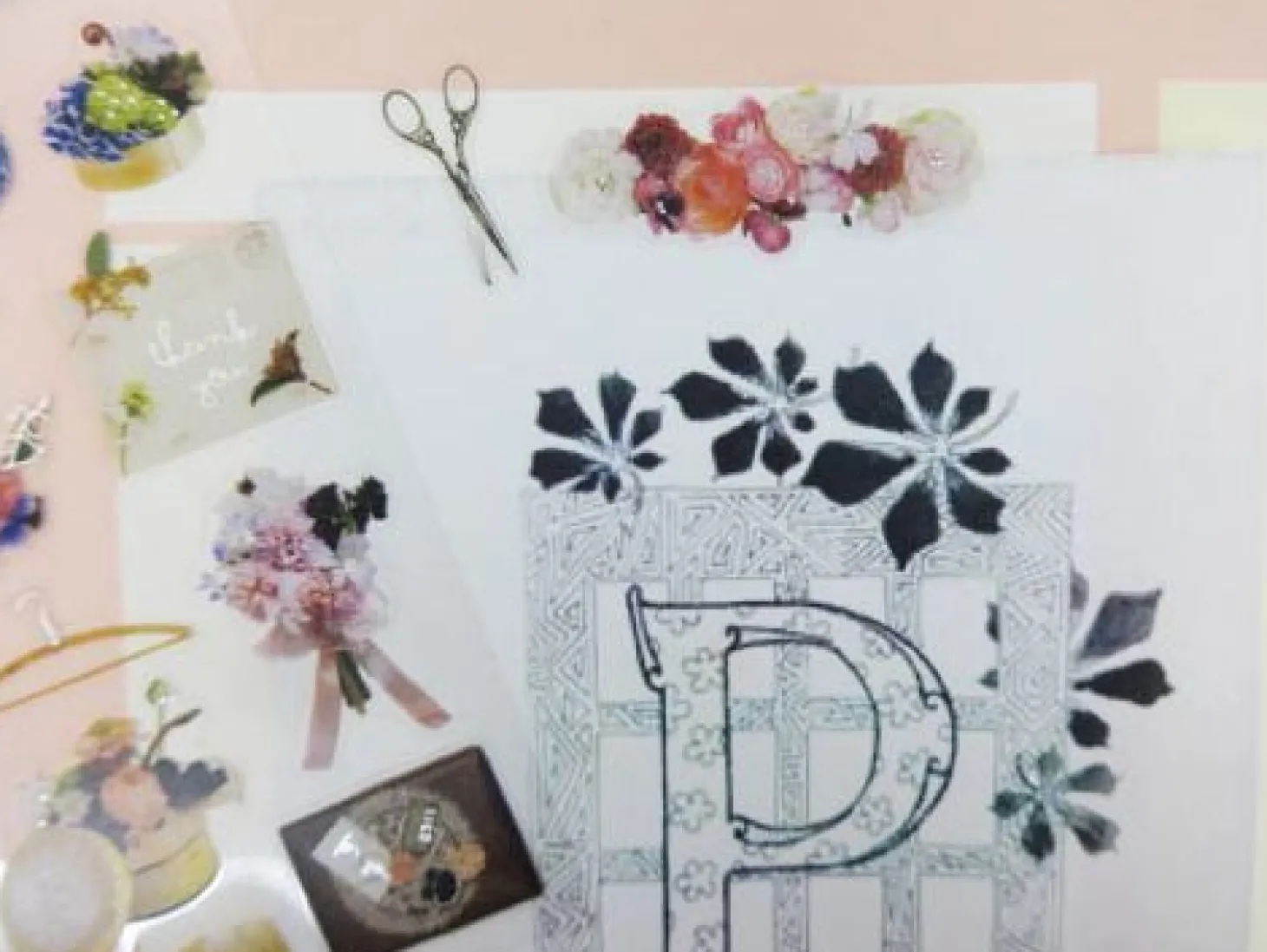 Antique Floral Deco Sticker