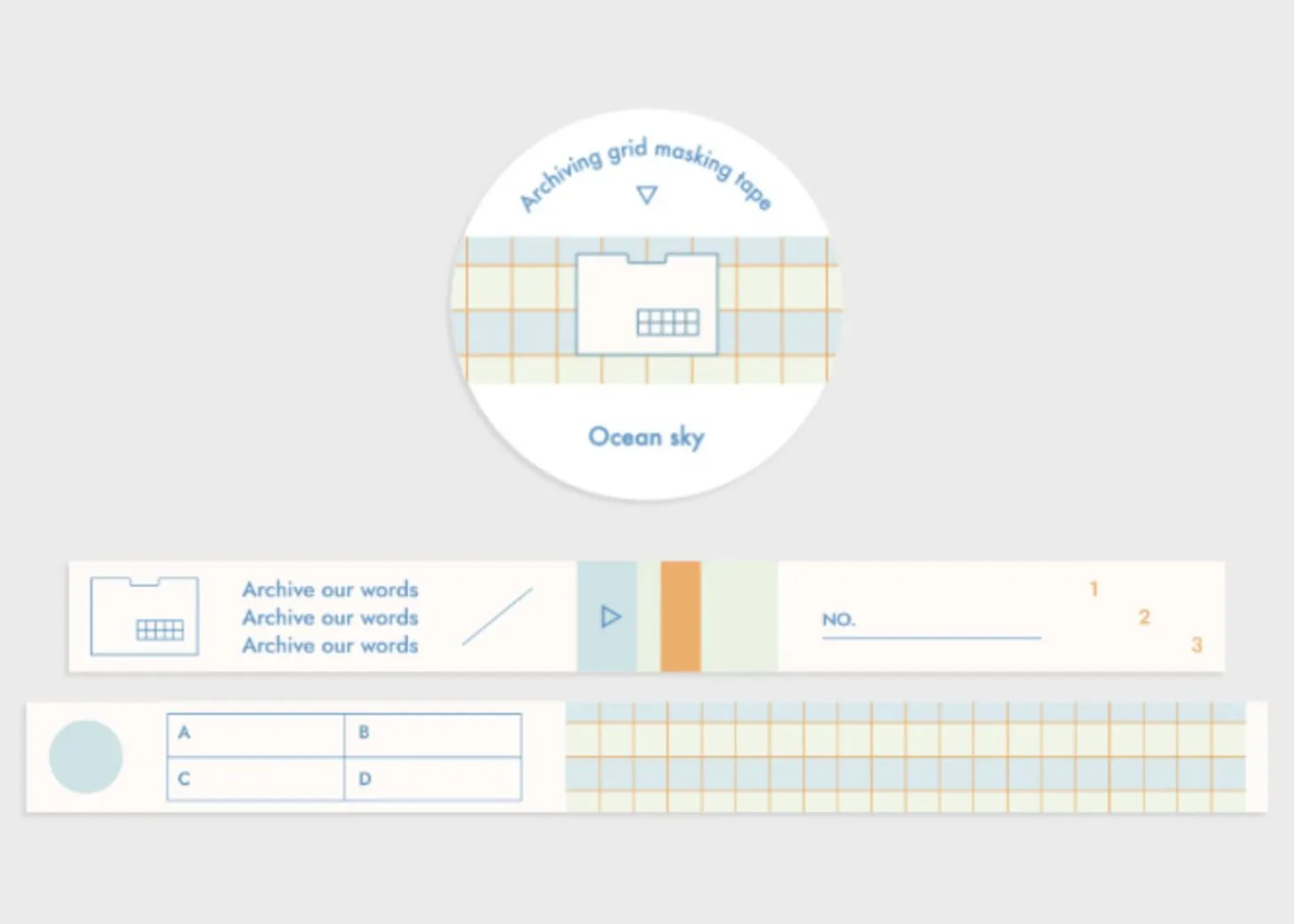 Archiving Grid Masking Tape