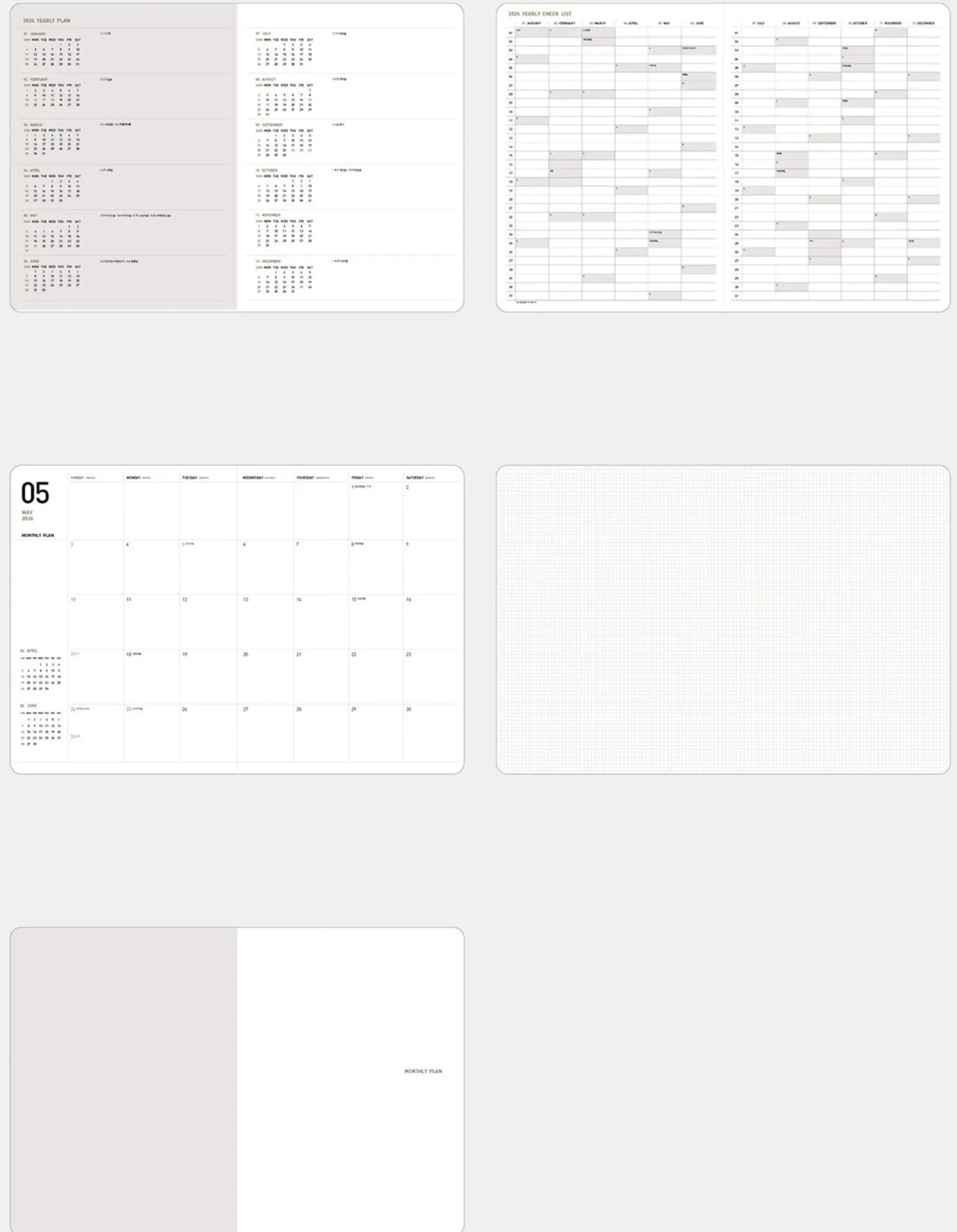 2026 Ardium Large Monthly Planner