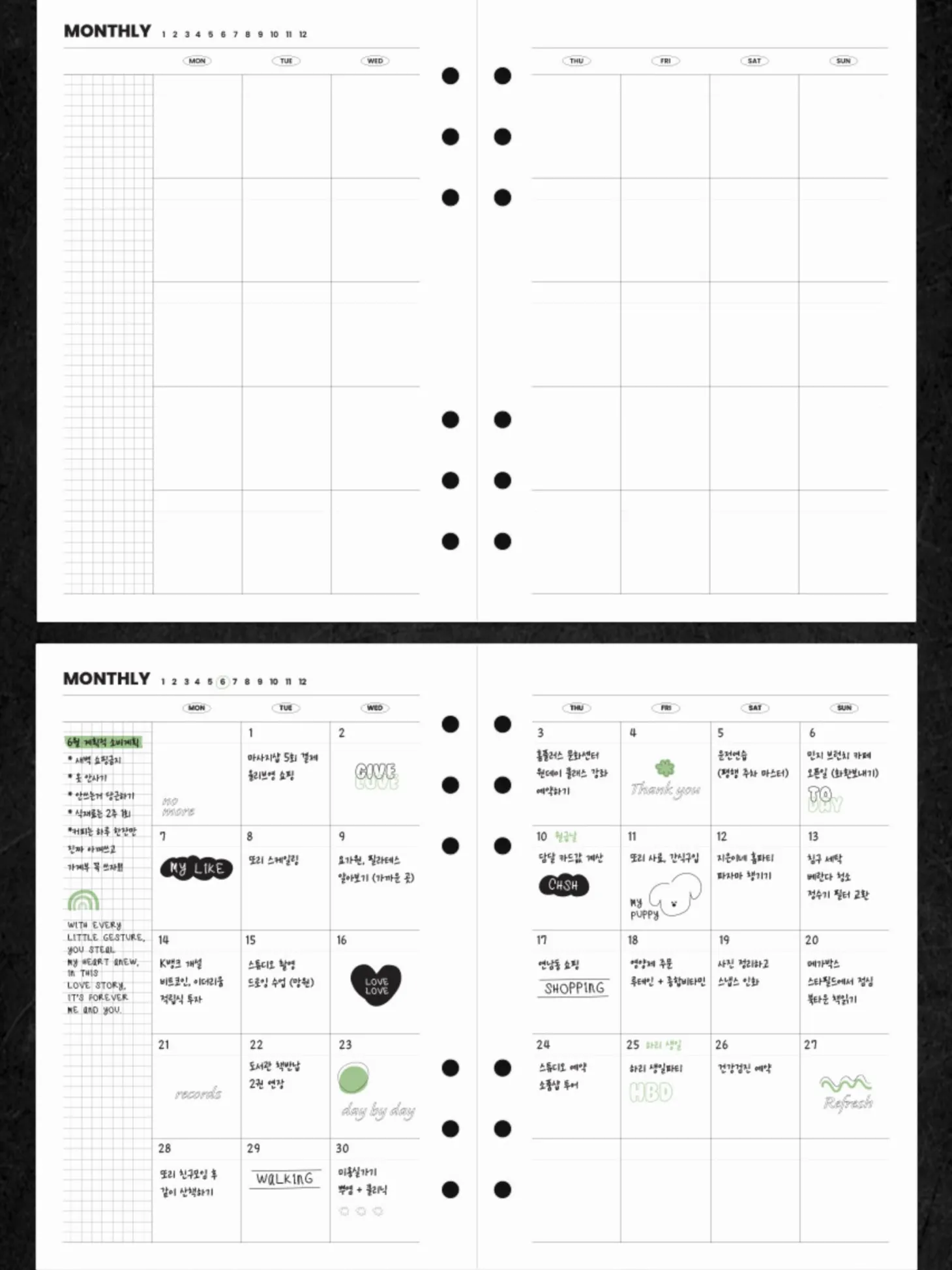 Basic Bulk 6 Ring A5 Planner Refill