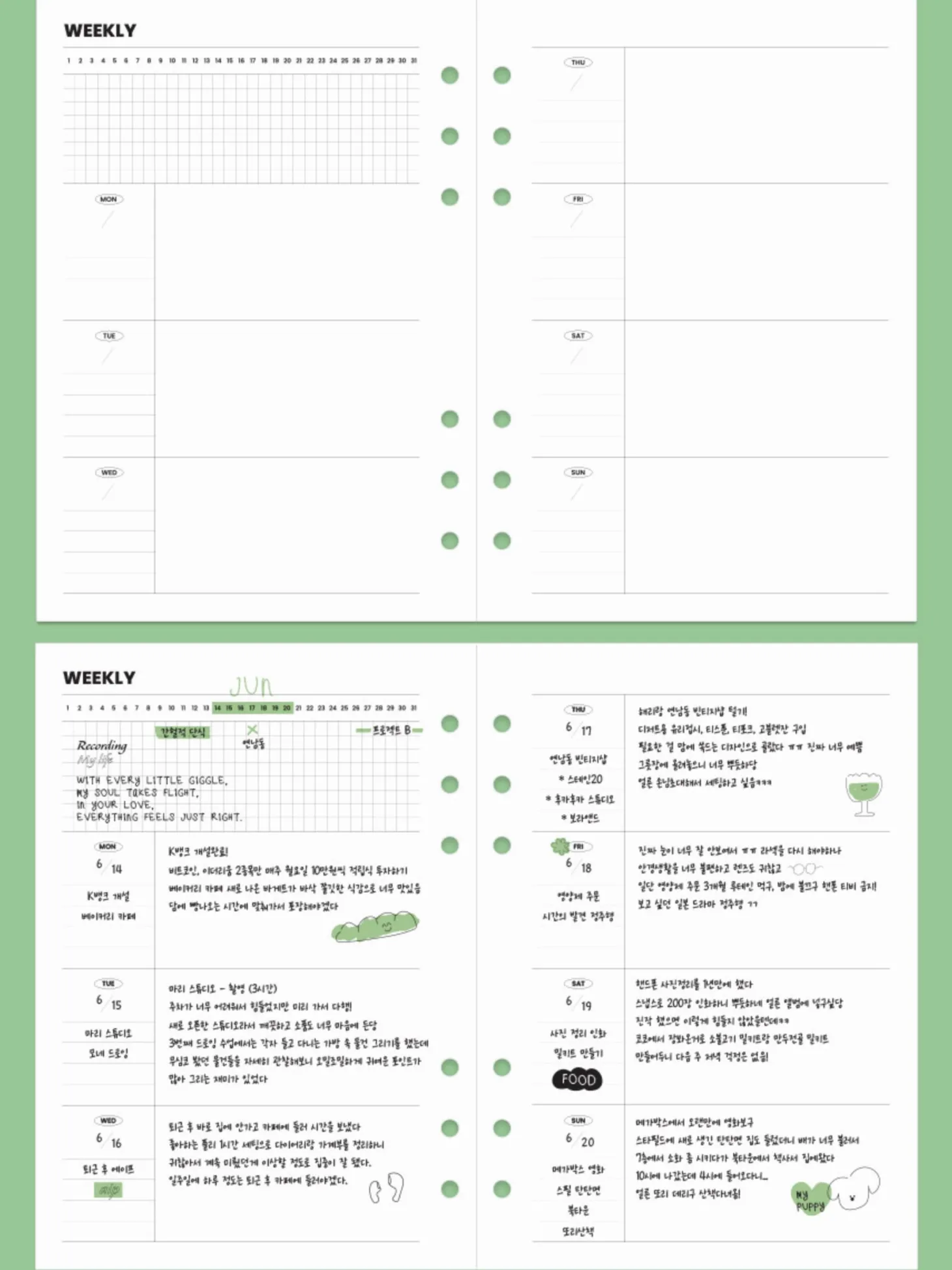 Basic Bulk 6 Ring A5 Planner Refill