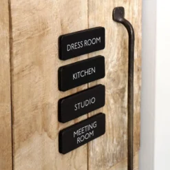 Black Basic Door Sign