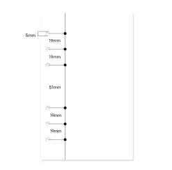 Bulk Double-sided 6 Ring A6 Pocket Refill