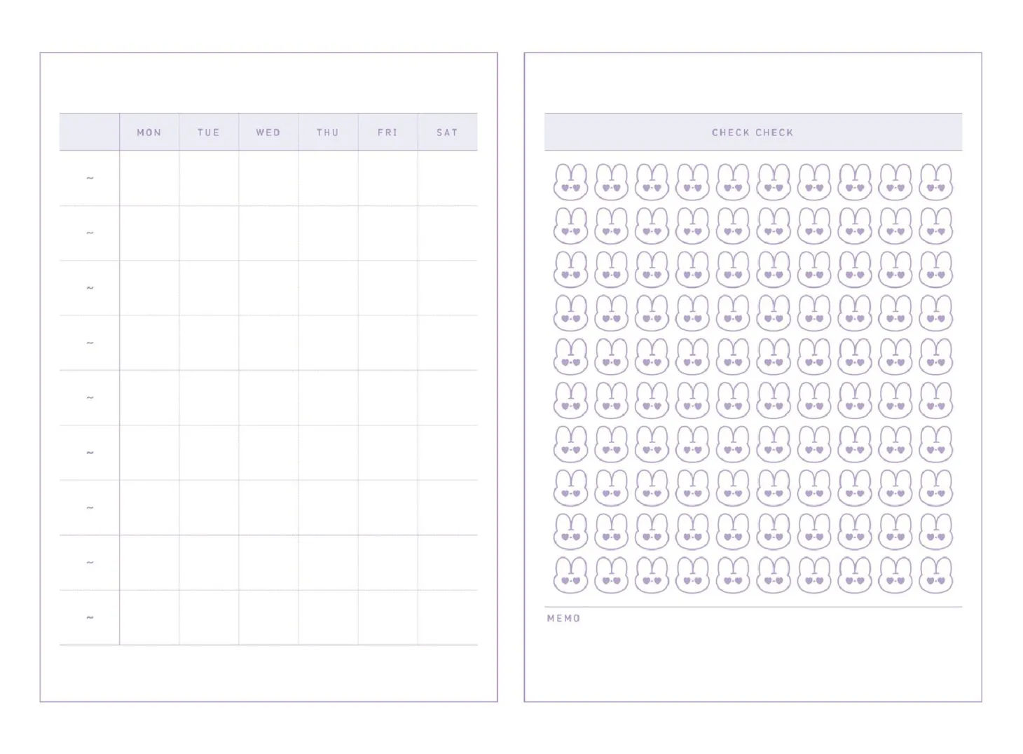 Bunny 100 Days Study Planner