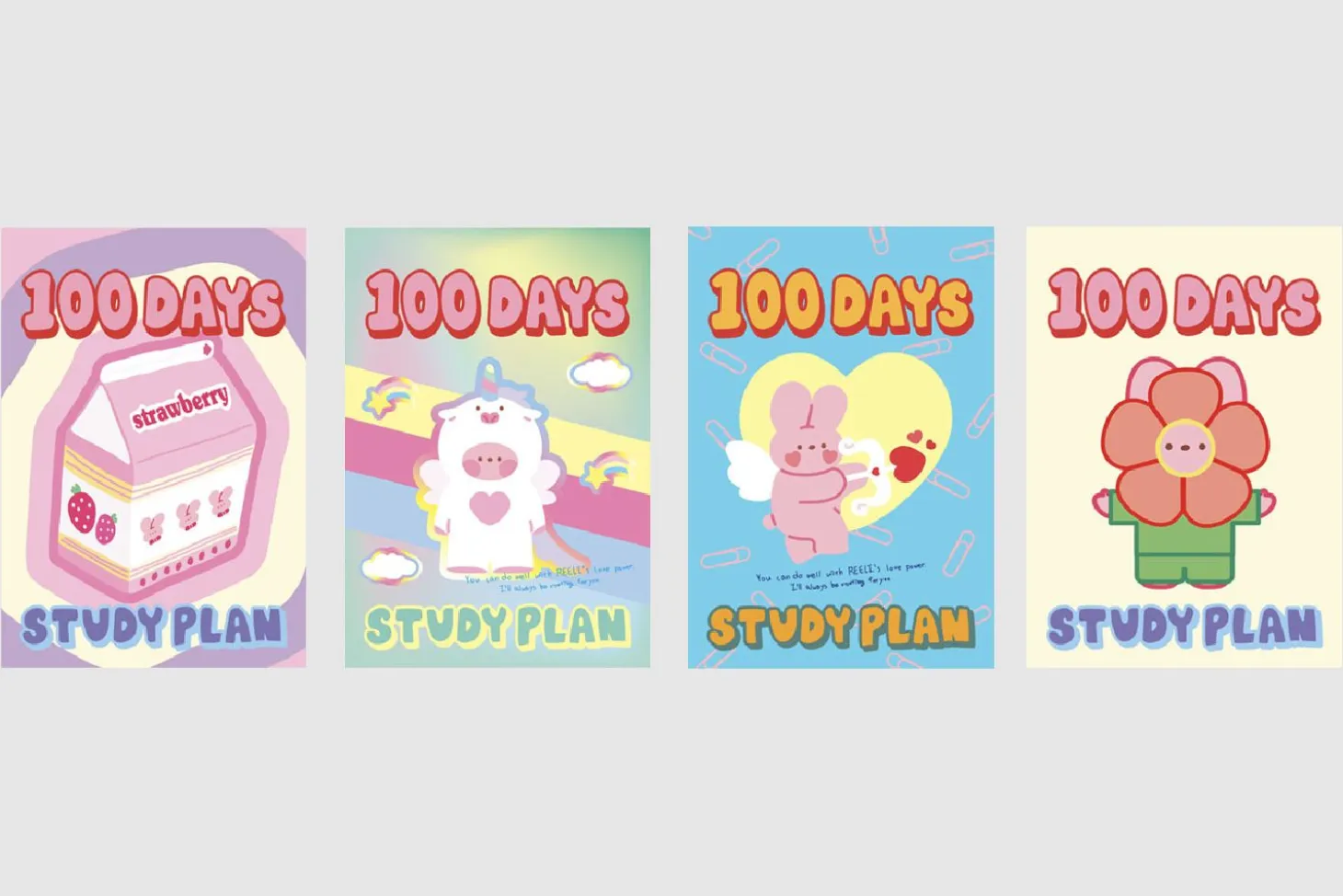 Bunny 100 Days Study Planner