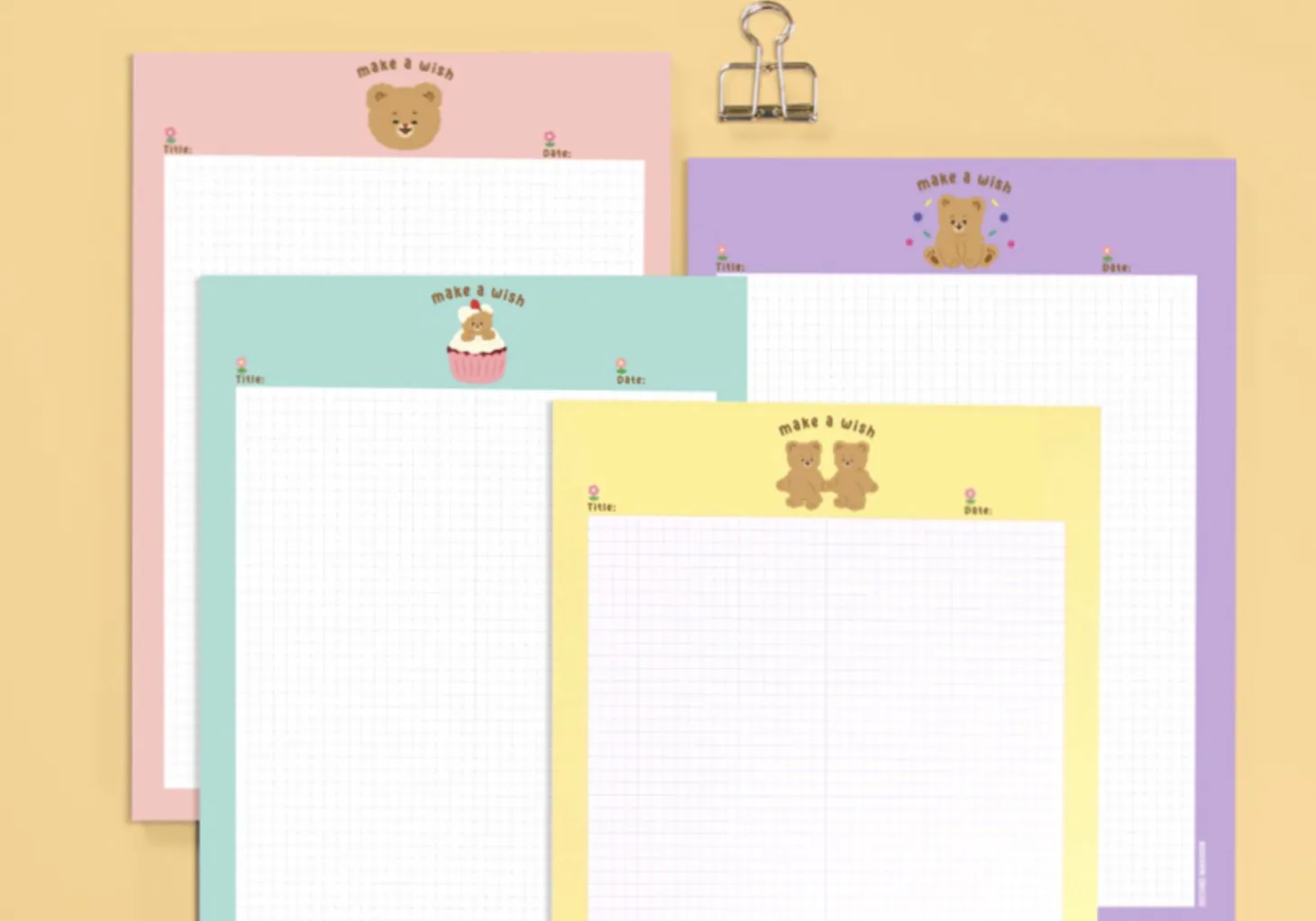 Camel Bear B5 Grid Notepad