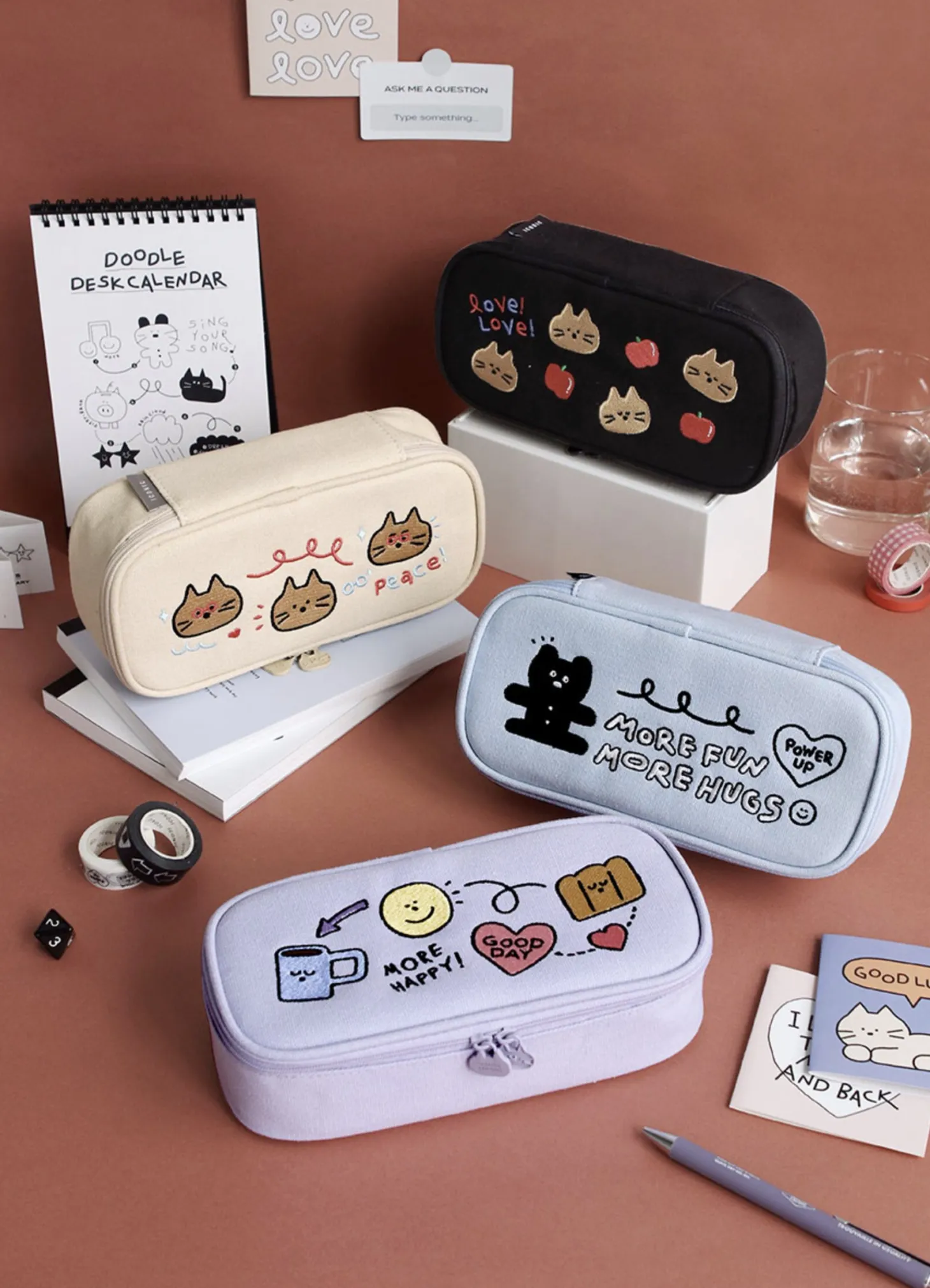 Cat Doodle Pen Pouch