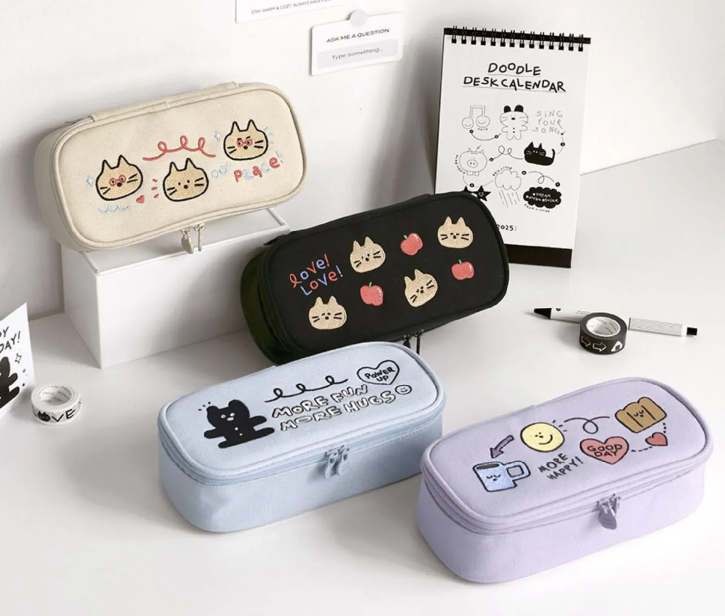 Cat Doodle Pen Pouch