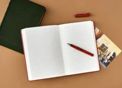Classic Genuine Leather Lined Notebook