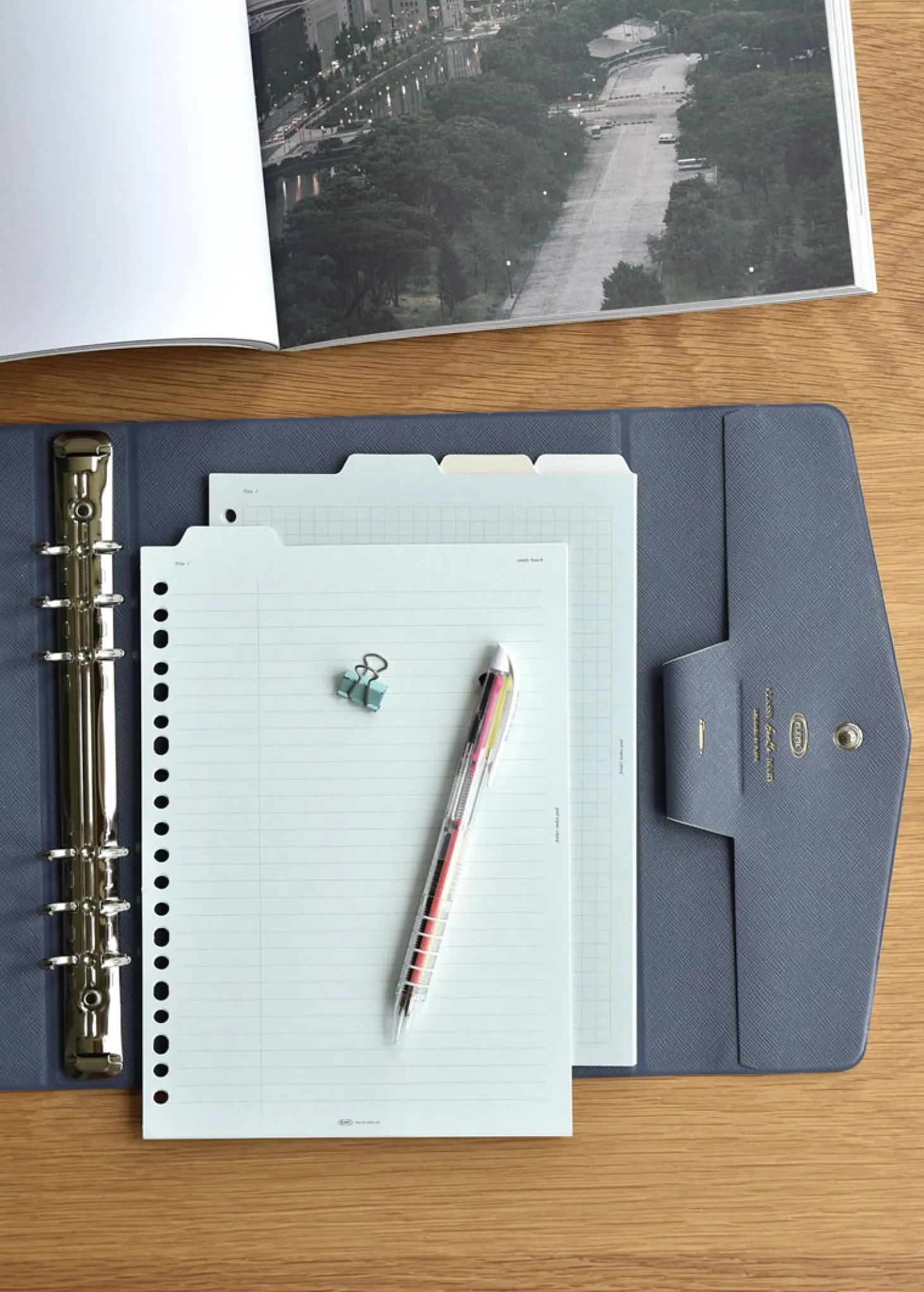 Classy Gentle 6 Ring A5 Binder