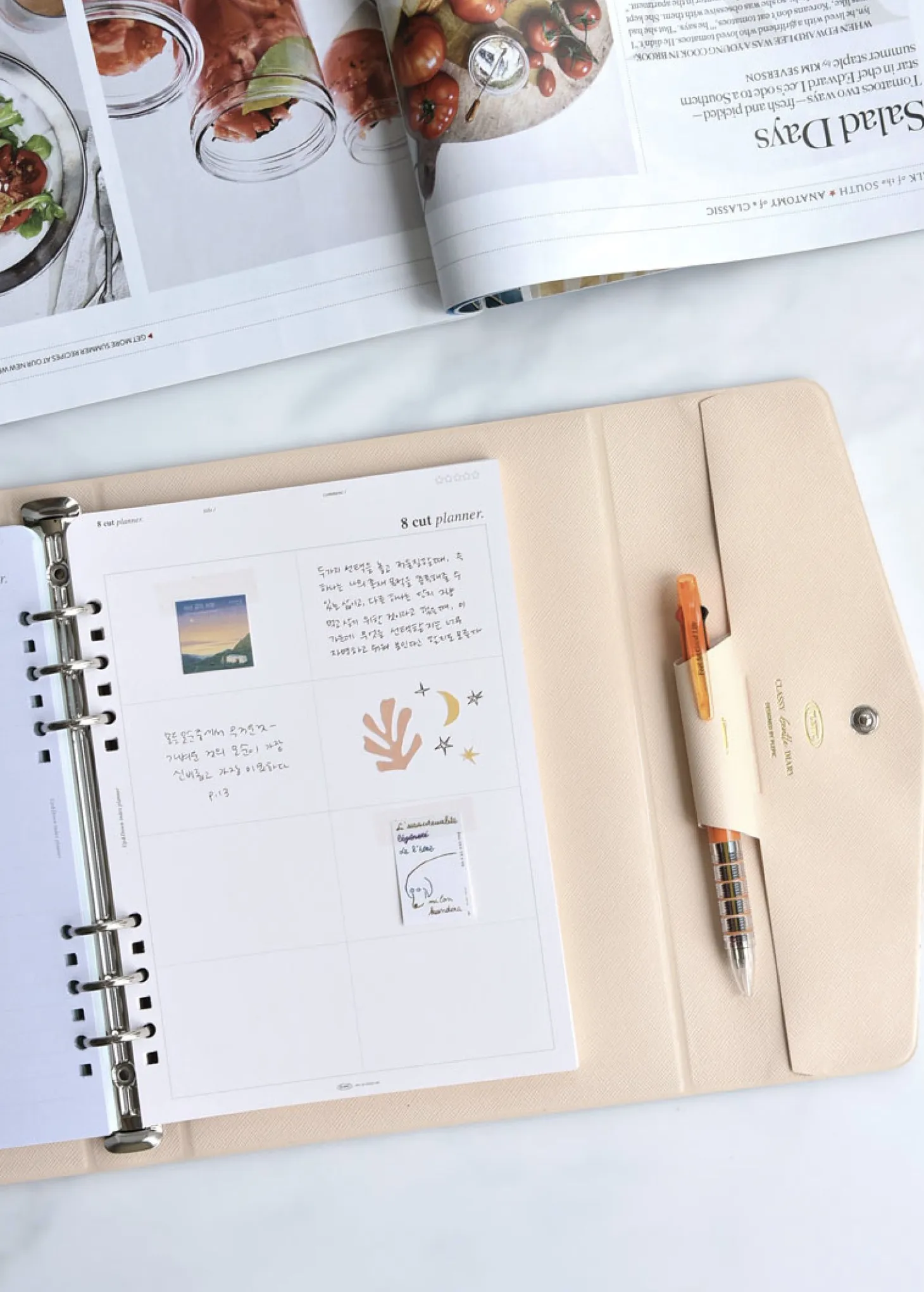 Classy Gentle 6 Ring A5 Binder