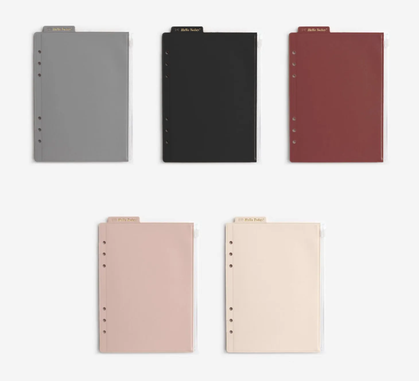 Classy Leather 6 Ring A5 Zipper Pocket