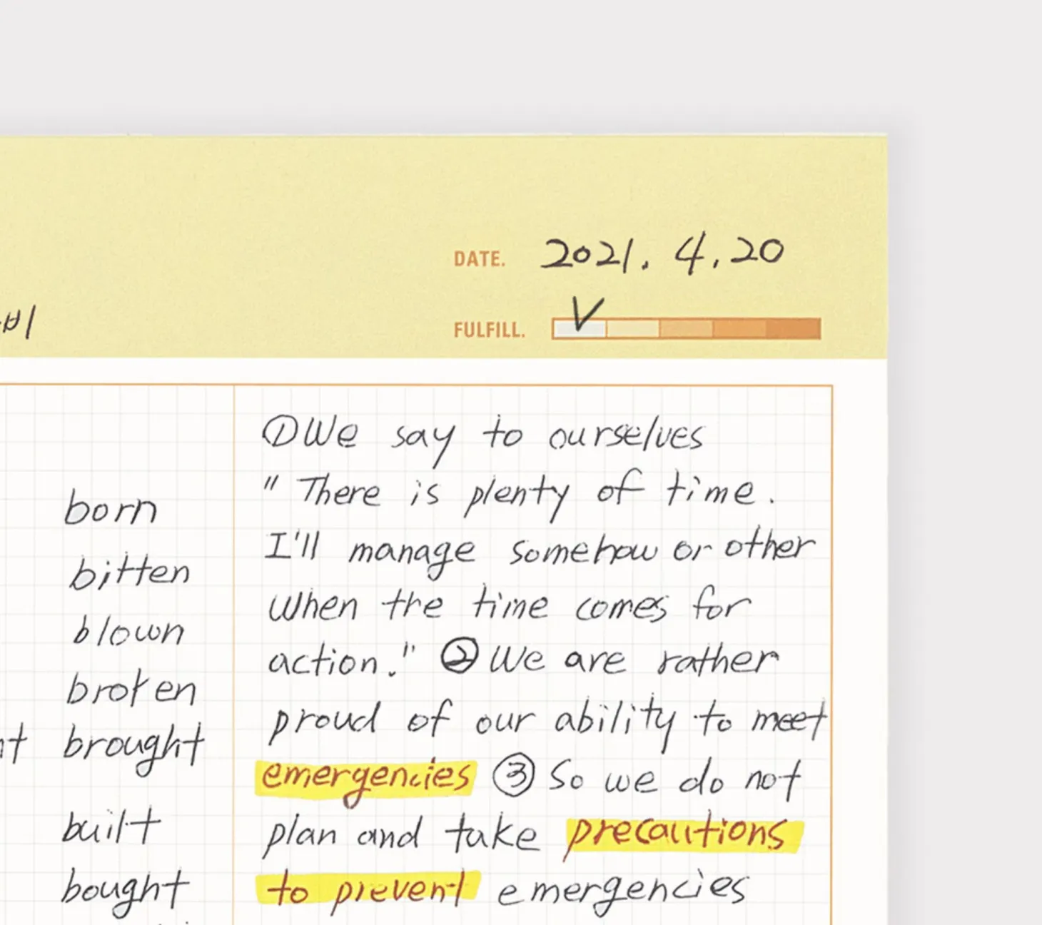 Color Energy B5 Grid Notepad