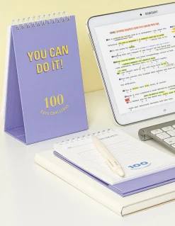 100 Days Challenge Desk Planner