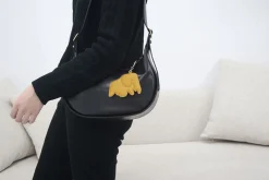 Elephant Vegan Leather Key Ring