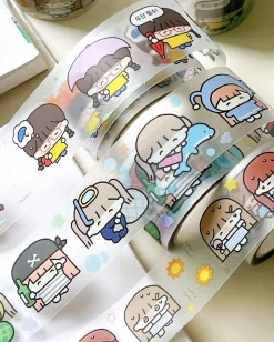 Girl Themed Kiss Cut Sticker Tape v2