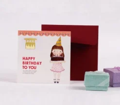Happy Birthday Cake Bookmark & Card