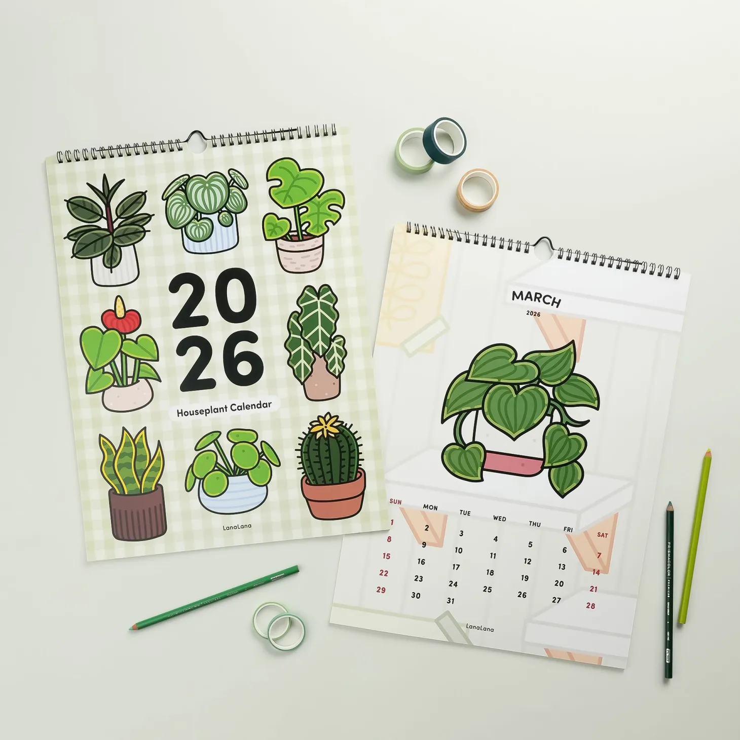 2026 Houseplant Wall Calendar