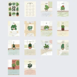 2026 Houseplant Wall Calendar