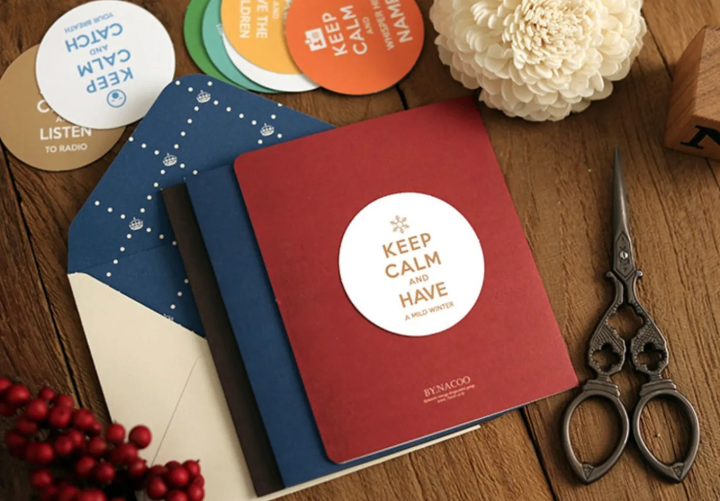 Keep Calm Round Deco Sticker Set