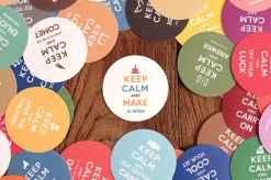 Keep Calm Round Deco Sticker Set