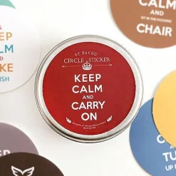 Keep Calm Round Deco Sticker Set