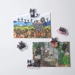 Lana & Tuxedo Cat Acrylic Magnet