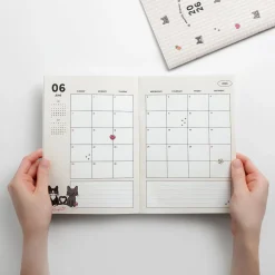 2026 Lana & Tuxedo Cat Monthly Planner