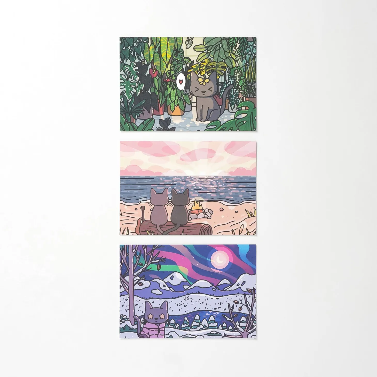 Lana & Tuxedo Cat Postcard v2