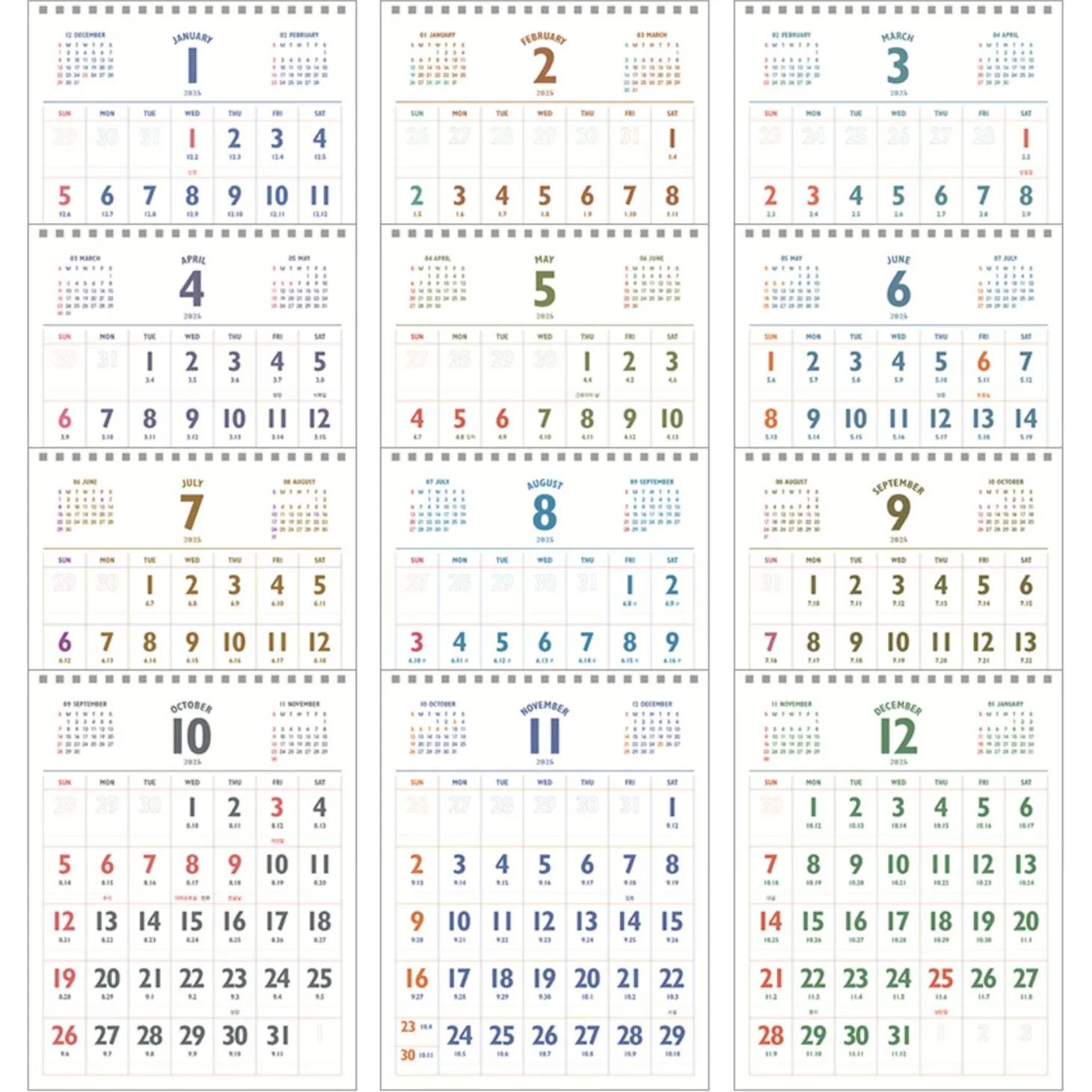 2025-2026 Lunar Retro Desk Calendar