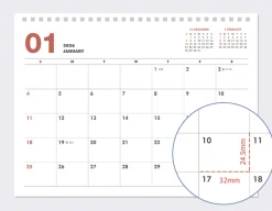 2025-2026 18 Months Desk Calendar
