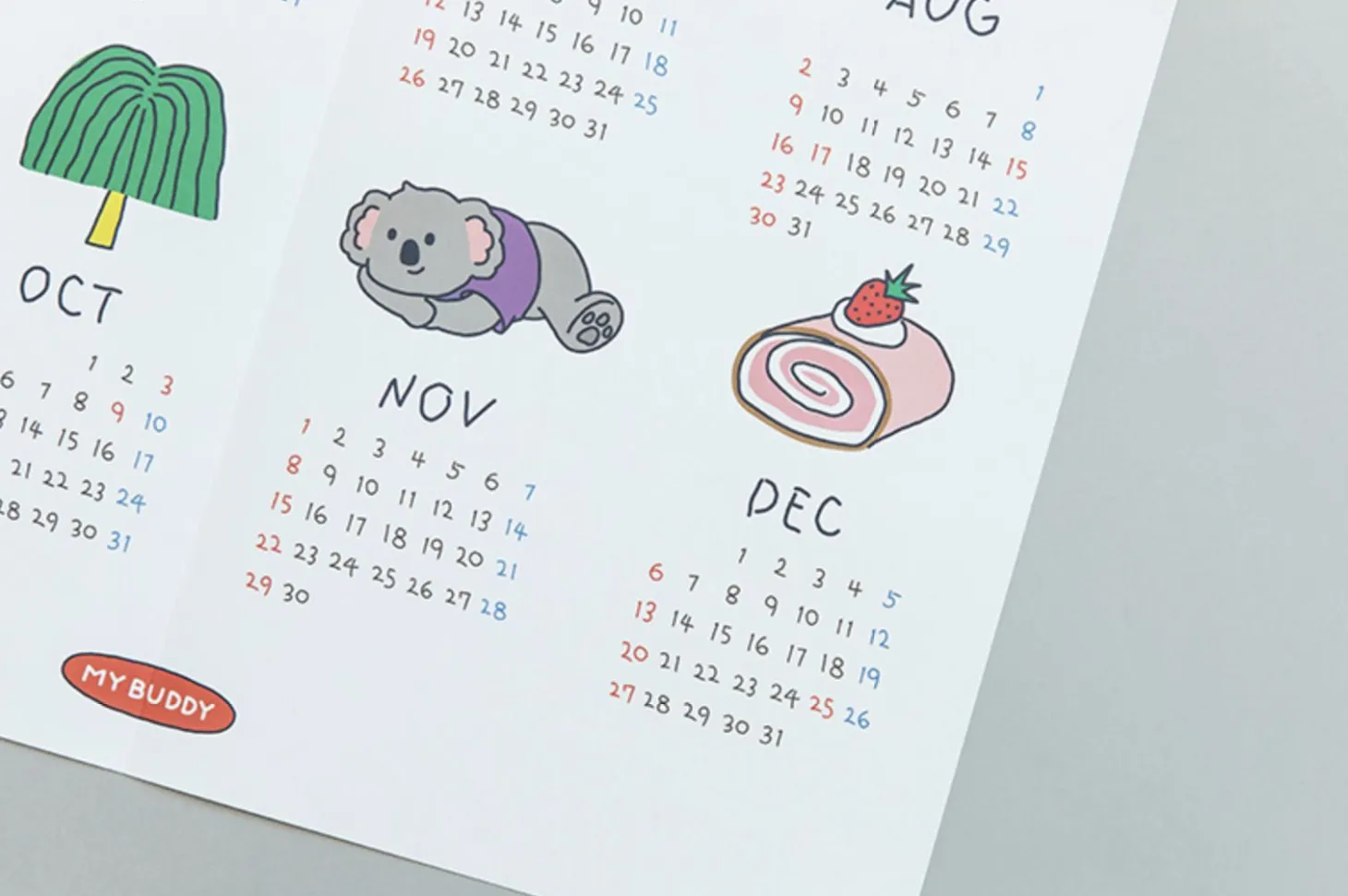 2026 My Buddy Calendar Poster
