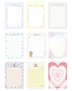 Pastel Pattern Letter Notepad