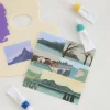 6pcs Afterglow Square Removable Sticker Set