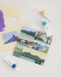 6pcs Afterglow Square Removable Sticker Set