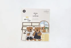 28pcs Bear Cafe Tour Sticker Set