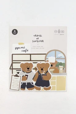 28pcs Bear Cafe Tour Sticker Set
