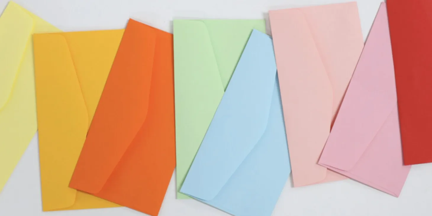 4pcs Colorful Horizontal Envelope Set