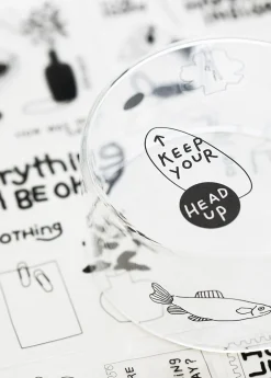 6pcs Life & Pieces Clear Sticker Set