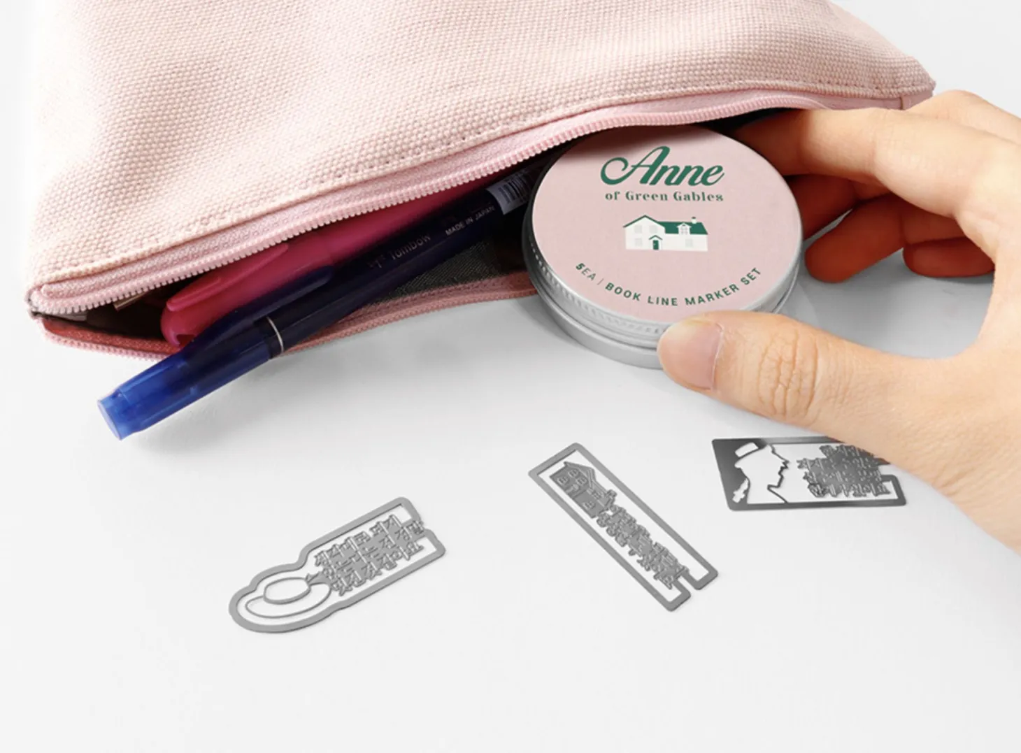 5pcs Literature Tin Bookmark Set