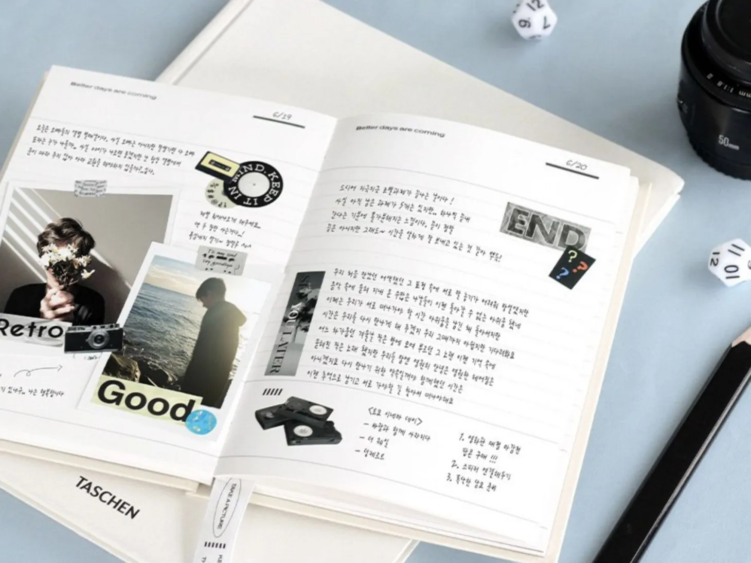 6pcs Magazine Collage Sticker Set