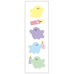 2pcs Mini Cat & Ghost Removable Sticker Set