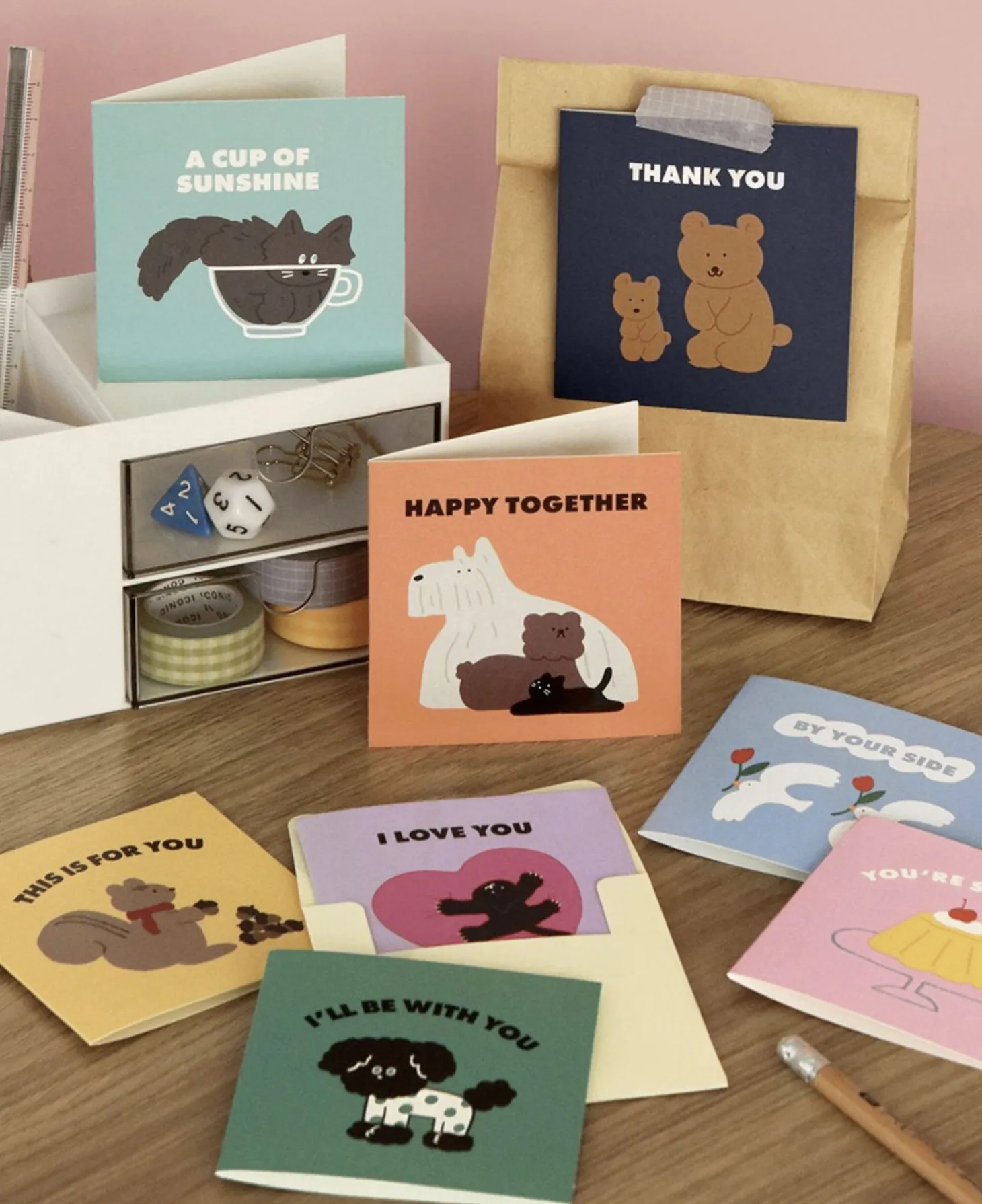 24pcs Mini Friends Card Set