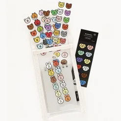 2pcs Mini Smile Removable Sticker Set