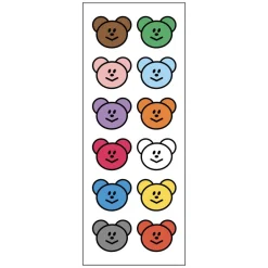 2pcs Mini Smile Removable Sticker Set
