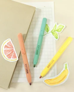 3pcs Natural Retractable Highlighter Set