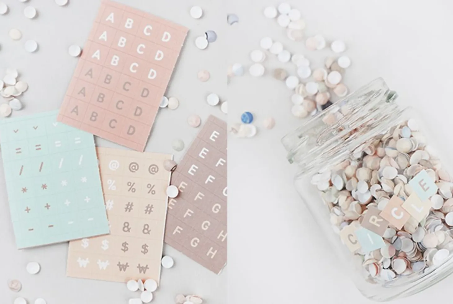1152pcs Pastel Alphabet Sticker Set