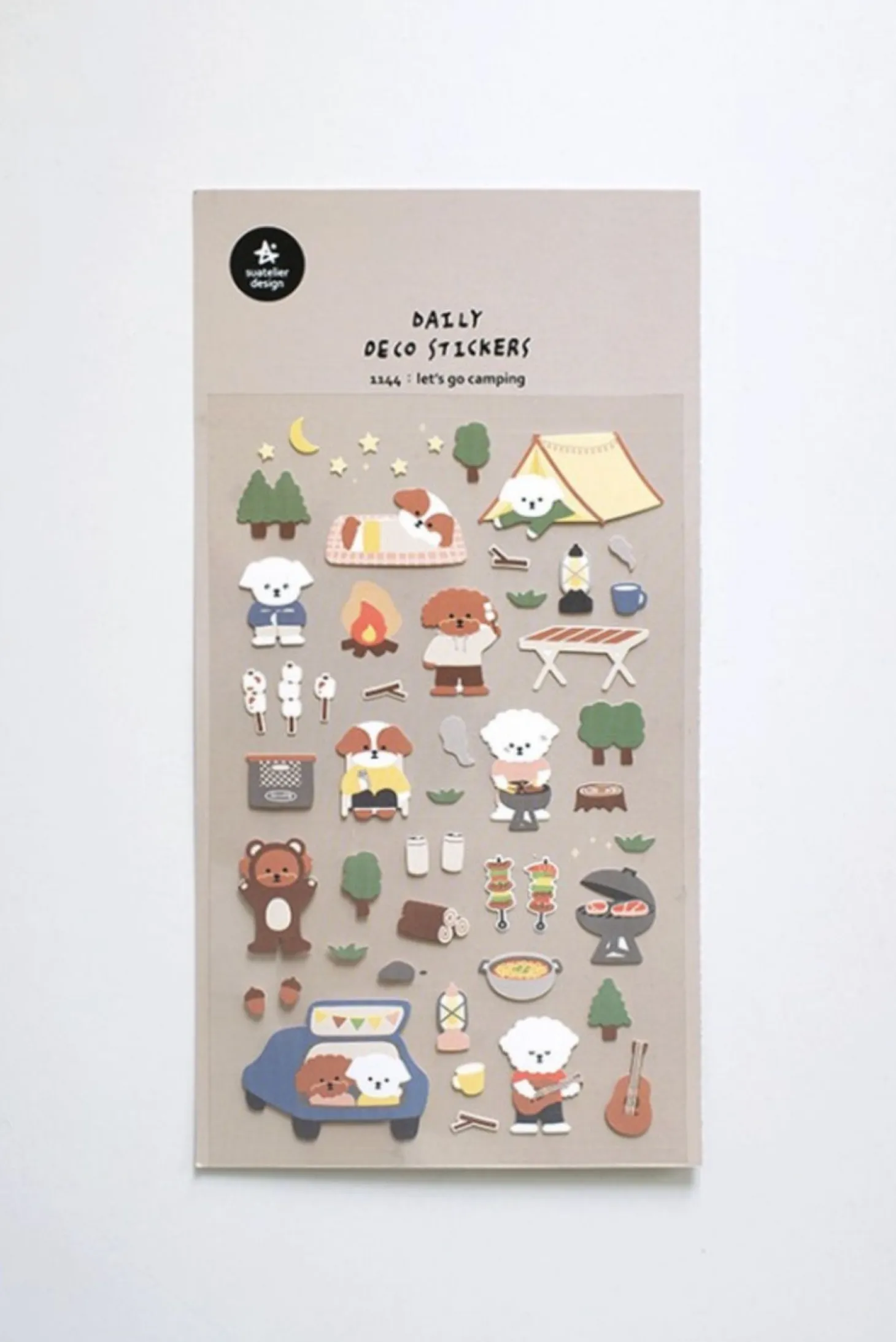 Puppy's Camping Deco Sticker
