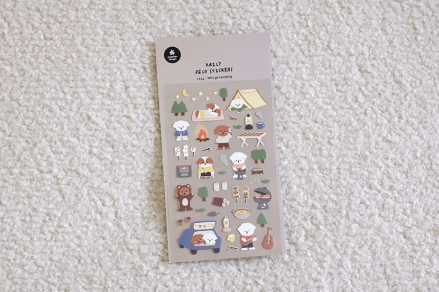 Puppy's Camping Deco Sticker